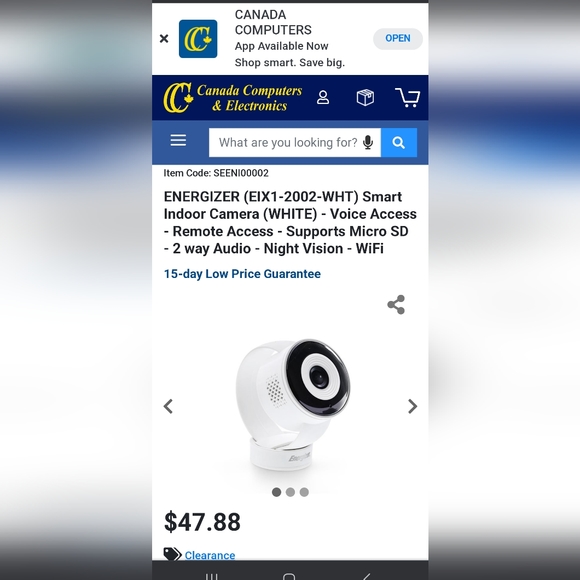 Energizer smart indoor camera - Picture 6 of 7